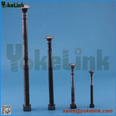 Carbon steel carriage bolt for pole line hardware