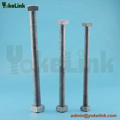 High tensile HDG ANSI C135.10 square machine bolt for Pole Line Hardware
