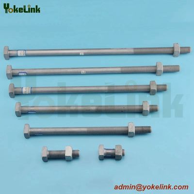 High tensile HDG ANSI C135.10 square machine bolt for Pole Line Hardware