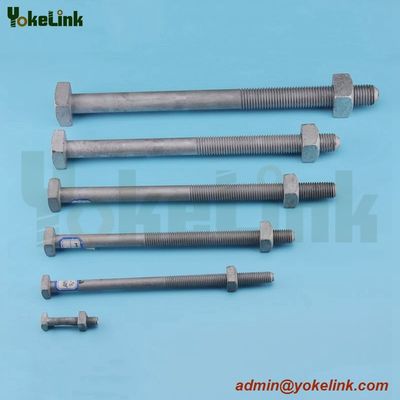 HDG CARBON STEEL SQUARE HEAD MACHINE BOLT WITH NUT