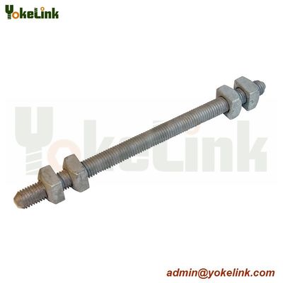 Double-Arming Bolts full thread furnished with four square nut