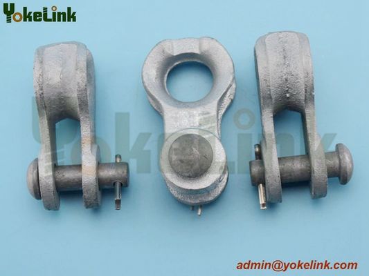Hot dip galvanized thimble clevis for guy grip overhead line fitting