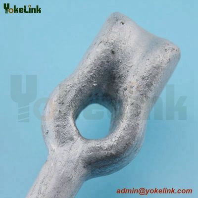 High Strength Galvanized Thimble Eye Bolt 5/8'*10' with Flat Square Nut/Angle Thimble Eye Bolts for Electric Power