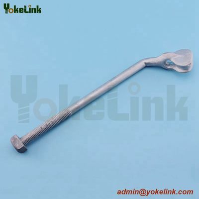 High Strength Galvanized Thimble Eye Bolt 5/8'*10' with Flat Square Nut/Angle Thimble Eye Bolts for Electric Power