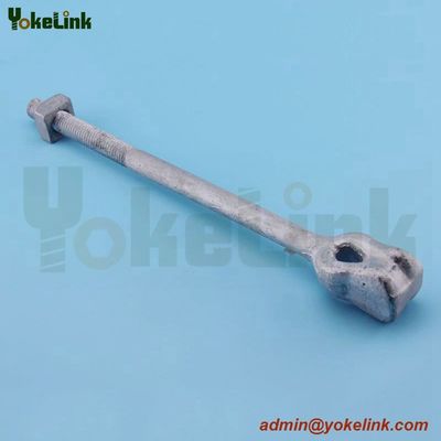 Hot dipped galvanized angled thimble eye bolt