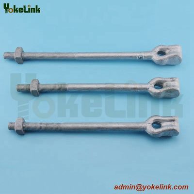 Hot dipped galvanized angled thimble eye bolt