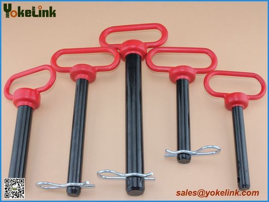 5/8" Red Handle Head Hitch pin with R Clip for farm Tractors and Trailers
