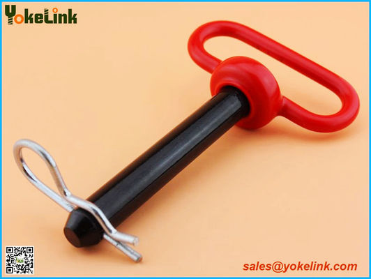 7/8" Red Handle Head Hitch pin with R Clip for farm Tractors and Trailers