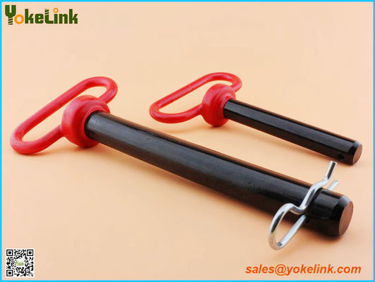 Red head hitch pin 7/8" with R Clip black powder coating for three point accessories