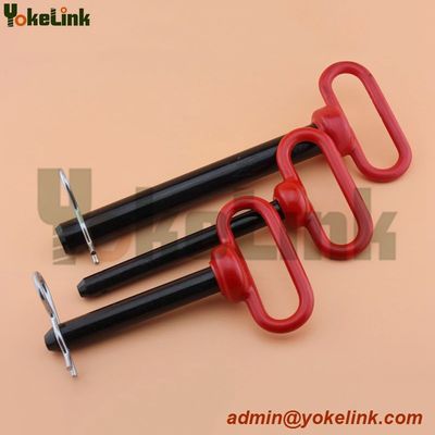 Grade 5 High strength red handle hitch pin with R clip for tractor parts