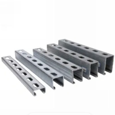 41X21mm Strut Channel Type C With Elongated Slotted Holes HDG/Pre-Galvanized/Powder Coated