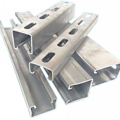 41X21mm Strut Channel Type C With Elongated Slotted Holes HDG/Pre-Galvanized/Powder Coated