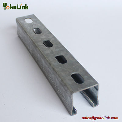 41x21mm Stainless Steel Solar Photovoltaic Mounting Strut Slotted Channels