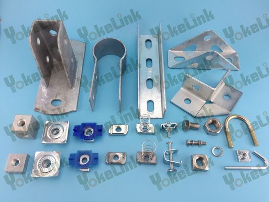 Strut channel seismic bracing fittings of V threaded rod stiffener