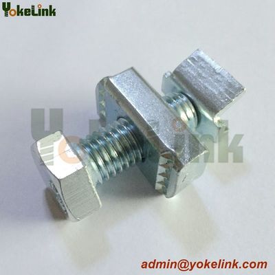 Strut channel seismic bracing fittings of V threaded rod stiffener