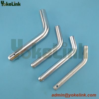 Galvanized steel high strength bent hitch pin for tractor parts