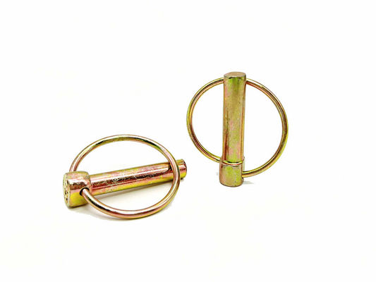 1/4'' Lynch Pin Lock Safety Linch Pins Carbon Steel Yellow Zinc Effective Length 1-1/4'' For trailer Truck and Excavators