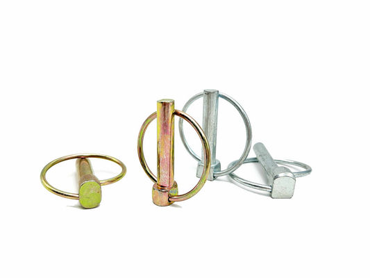 1/4'' Lynch Pin Lock Safety Linch Pins Carbon Steel Yellow Zinc Effective Length 1-1/4'' For trailer Truck and Excavators