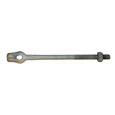 ANSI/IEEE C135.1 Oval Eye Bolt Utility Pole Anchor Rod For Guying With Expanding And Cross Plate Anchors