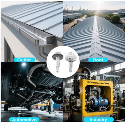 Roof Screws Metal to Steel or Wood PT#2 Self Tapping Roofing Sheet Screws With EPDM Washer Seal