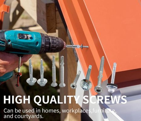 Pack of 100 Metal Sheets Roofing Windows Self Tapping Screws Countersunk Self Drilling Wing-Tip Screw