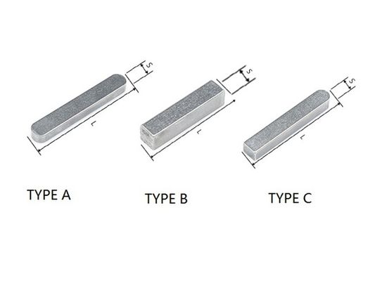 1018-1045 Steel undersized square stock DIN6885 Zinc Plating ANSI/ASME B18.25.1M