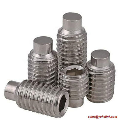 ASME B18.3, DIN 915 Alloy Steel Socket Set screws with Dog Point, Nylok patch