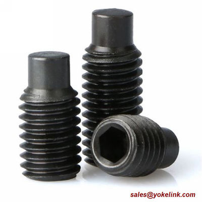 ASME B18.3, DIN 915 Alloy Steel Socket Set screws with Dog Point, Nylok patch