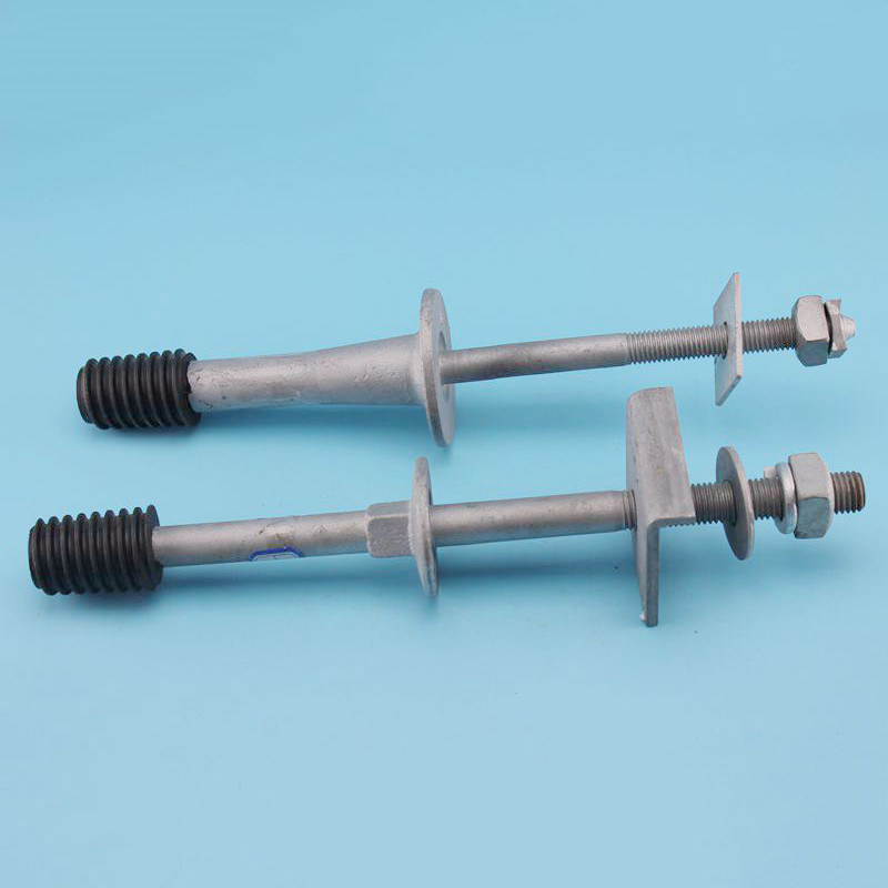 Long Shark / Short Shark Forged steel Crossarm Insulator Pin with Nylon thread For line hardware