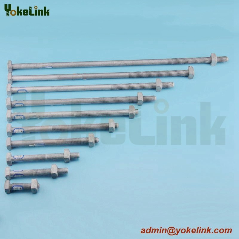 High Quality Forged Steel ASME B18.2.6 square machine bolt for Pole Line Hardware