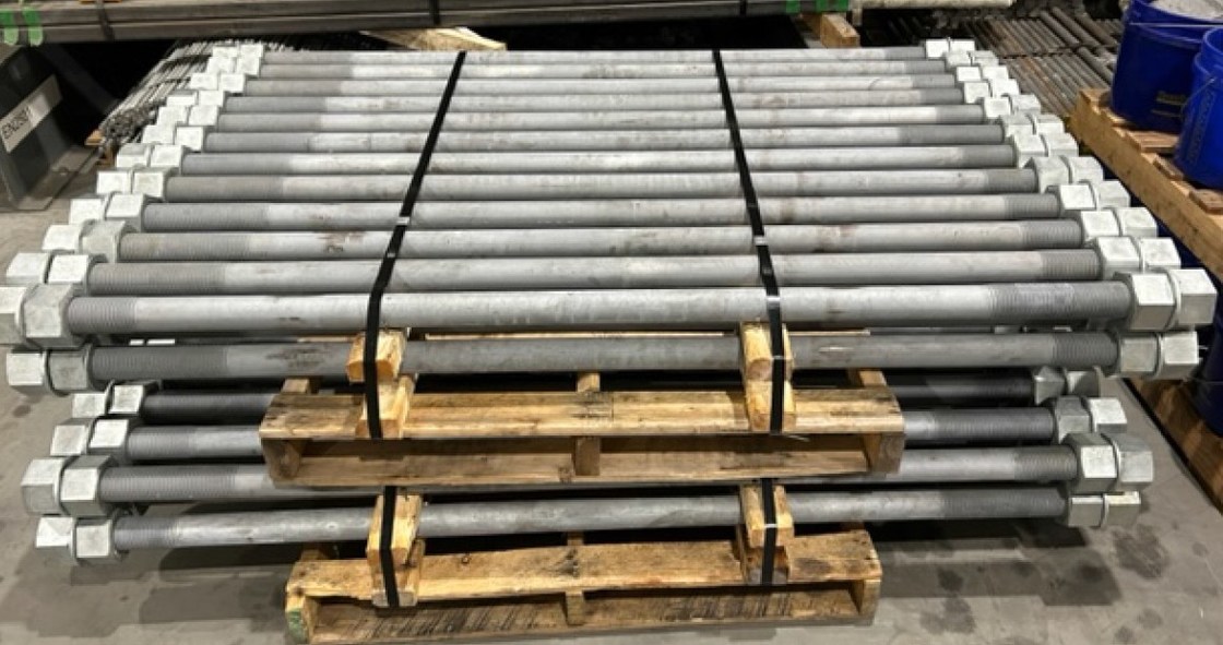 Heavy Structural Bolt F1554 Grade 36/ 55/ 105 Anchor Bolt Staight Type For Industrial Construction