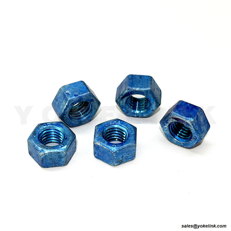 Blue Wax ASTM A194 Gr 2H Hex Nut HDG For Hexagon Bolts For Structural Fasteners