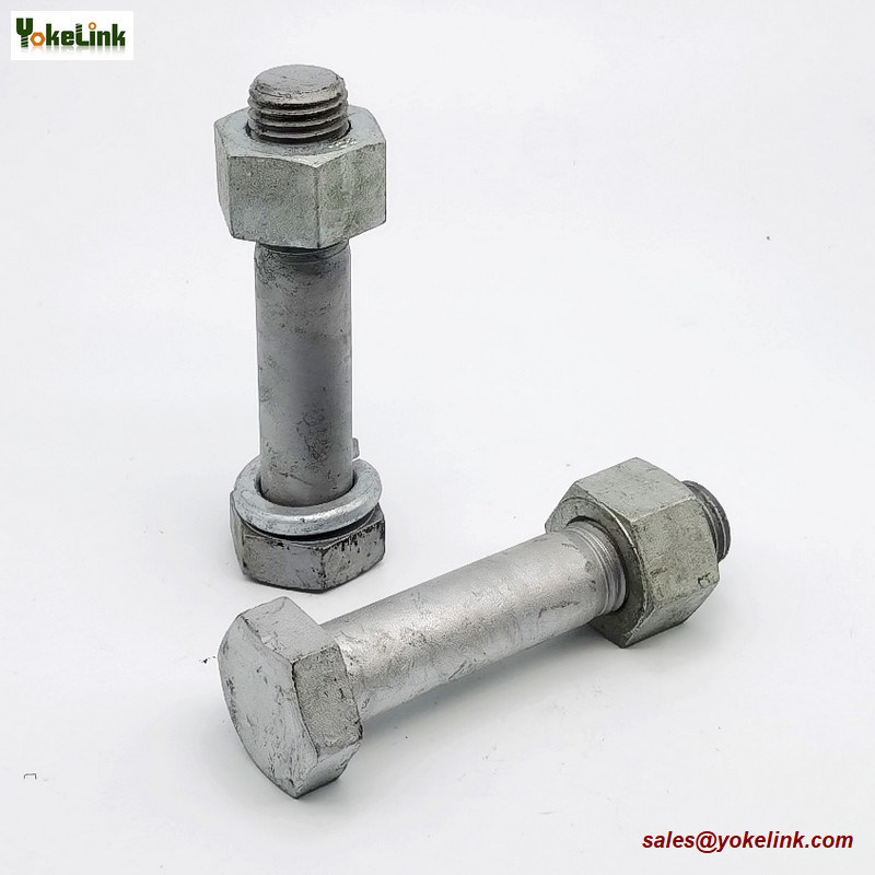 M16 ASTM F3125M Grade A325M Hot Dipped Galvanized Steel Structural Bolt w/A563 DH Nut & F436 Washer